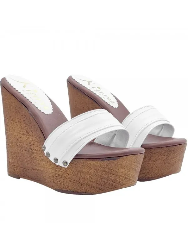 Kiara Shoes ZEPPA BIANCA CON TACCO 13 CM BIANCO Sale