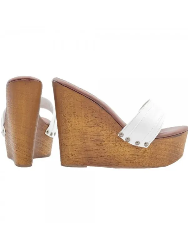 Kiara Shoes ZEPPA BIANCA CON TACCO 13 CM BIANCO Sale