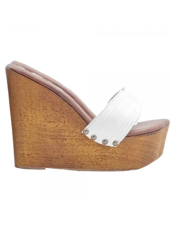 Kiara Shoes ZEPPA BIANCA CON TACCO 13 CM BIANCO Sale
