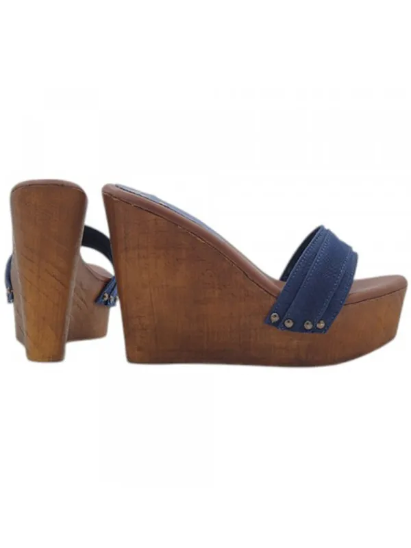 Kiara Shoes ZEPPA CON TACCO 13 CM Blu