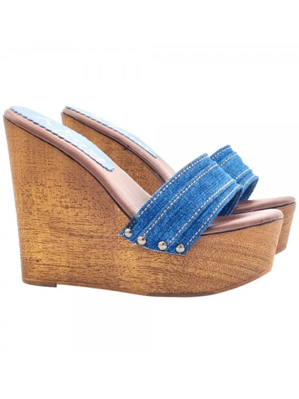 Kiara Shoes ZEPPA DENIM CON TACCO 13 CM