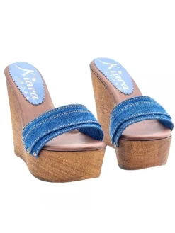 Kiara Shoes ZEPPA DENIM CON TACCO 13 CM