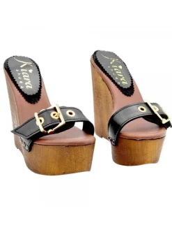 Kiara Shoes ZEPPA FASCIA NERA IN PELLE... Nero Hot