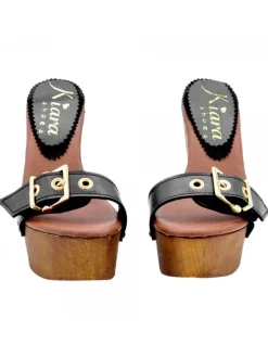Kiara Shoes ZEPPA FASCIA NERA IN PELLE... Nero Hot