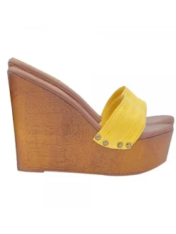 Kiara Shoes ZEPPA GIALLA CON TACCO 13 CM Giallo Online