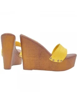 Kiara Shoes ZEPPA GIALLA CON TACCO 13 CM Giallo Online