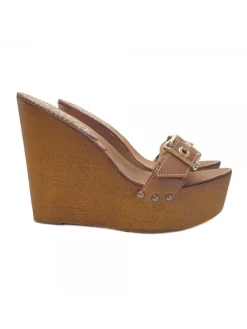 Kiara Shoes ZEPPA IN CON FIBBIA Cuoio Discount
