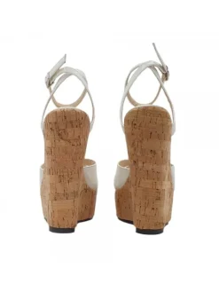 Kiara Shoes ZEPPA IN SUGHERO CON FASCIA... BIANCO Outlet