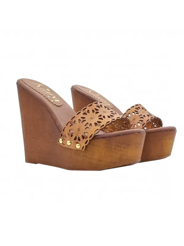 Kiara Shoes ZEPPA CON FASCIA... Marrone Outlet