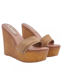 Kiara Shoes ZEPPA CON TACCO 13 Marrone Sale