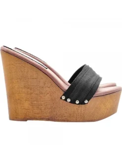 Kiara Shoes ZEPPA NERA CON TACCO 13 CM Nero New