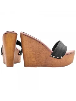 Kiara Shoes ZEPPA NERA CON TACCO 13 CM Nero New
