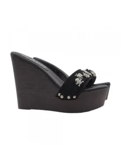 Kiara Shoes ZEPPA NERA CON TESCHI... Nero Discount