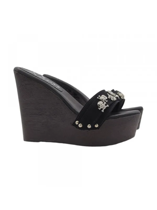 Kiara Shoes ZEPPA NERA CON TESCHI... Nero Discount