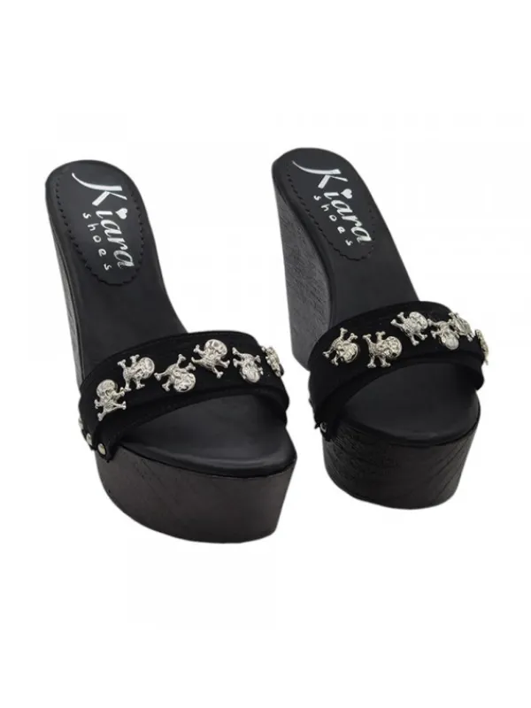 Kiara Shoes ZEPPA NERA CON TESCHI... Nero Discount