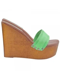 Kiara Shoes ZEPPA CON TACCO 13 CM Verde Hot