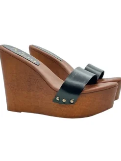 Kiara Shoes ZEPPE DONNA IN PELLE NERA... Nero Clearance