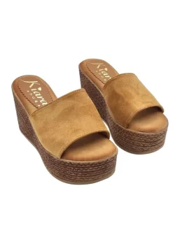 Kiara Shoes ZEPPE IN CAMOSCIO SINTETICO... Cuoio Online