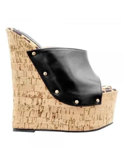 Kiara Shoes ZEPPE NERE IN SUGHERO CON... Nero Clearance