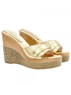 Kiara Shoes ZEPPE IN PELLE CON... Oro Clearance
