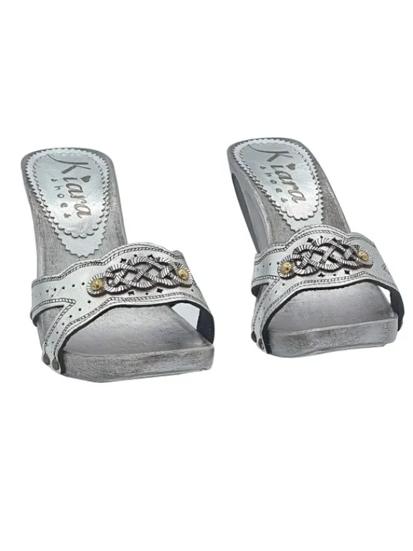 Kiara Shoes ZOCCOLETTI ARGENTATI CON... Online