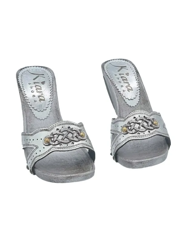 Kiara Shoes ZOCCOLETTI ARGENTATI CON... Online