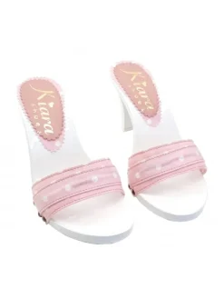 Kiara Shoes ZOCCOLETTI COMODI BIANCHI... Rosa Clearance