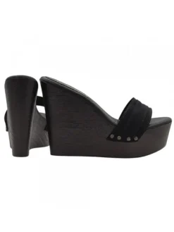 Kiara Shoes Zoccoli a Zeppa con fascia... Nero Sale