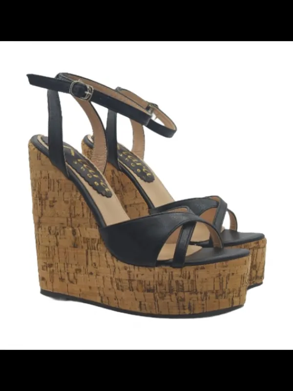 Kiara Shoes ZOCCOLI A ZEPPA IN SUGHERO... Nero Sale