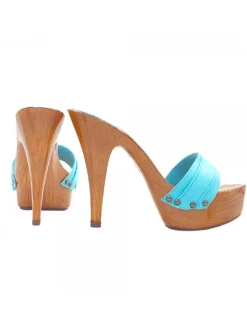 Kiara Shoes ZOCCOLI ALTI COLOR Turchese Sale