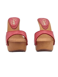 Kiara Shoes ZOCCOLI ALTI ROSSI IN PELLE Rosso