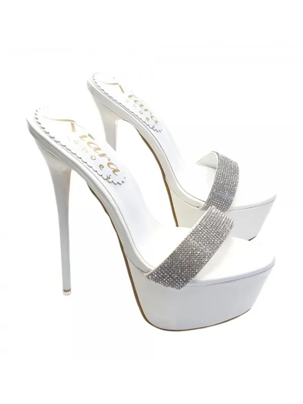 Kiara Shoes ZOCCOLI ALTISSIMI IN... BIANCO Sale