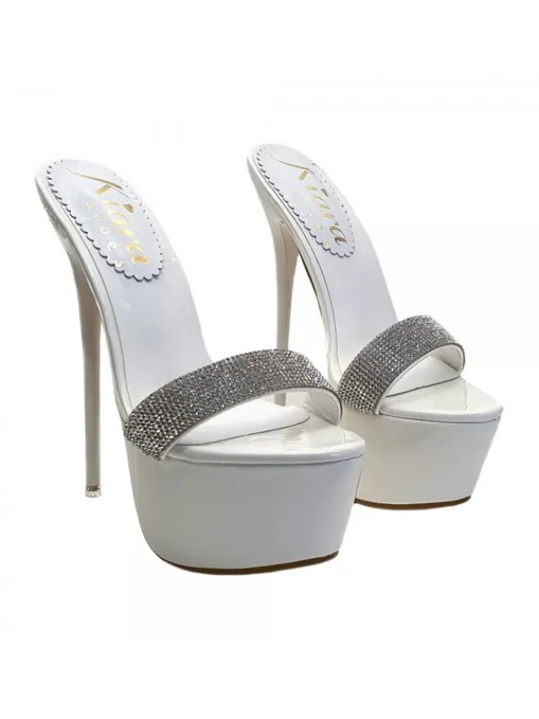 Kiara Shoes ZOCCOLI ALTISSIMI IN... BIANCO Sale