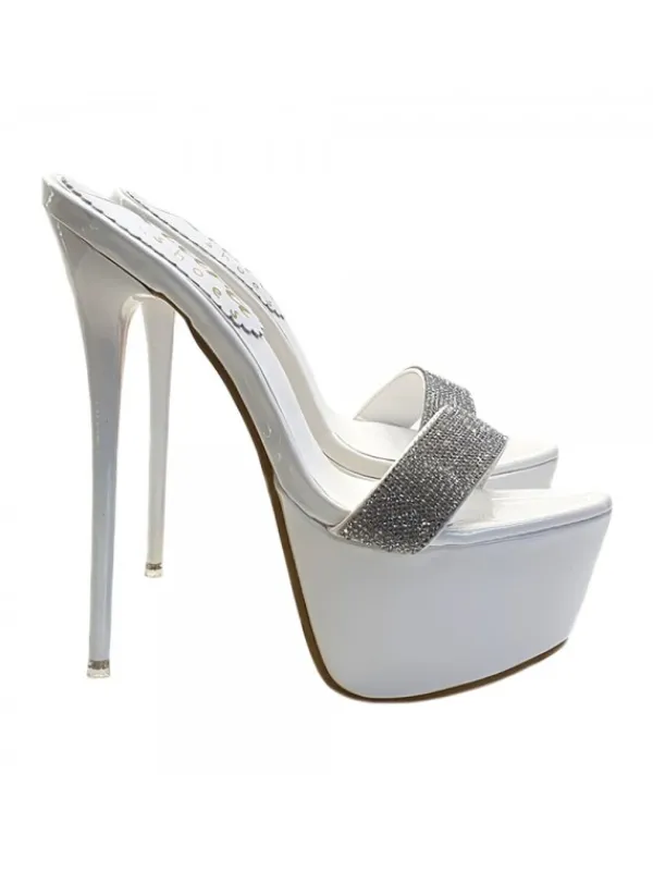 Kiara Shoes ZOCCOLI ALTISSIMI IN... BIANCO Sale