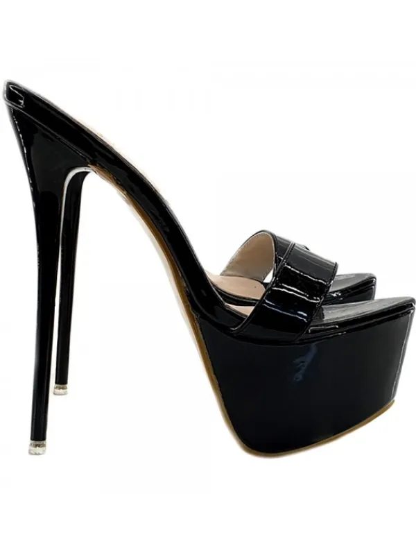 Kiara Shoes ZOCCOLI ALTISSIMI TACCO 17... Nero Online