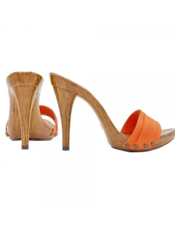 Kiara Shoes ZOCCOLI ARANCIONI CON TACCO... Arancione Discount