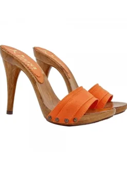 Kiara Shoes ZOCCOLI ARANCIONI CON TACCO... Arancione Discount