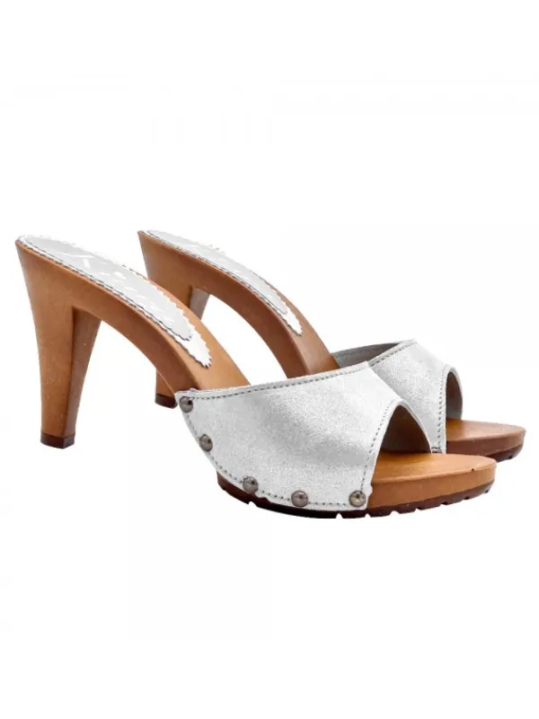 Kiara Shoes ZOCCOLI GLITTER IN... Argento Online