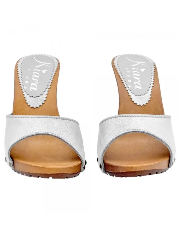 Kiara Shoes ZOCCOLI GLITTER IN... Argento Online