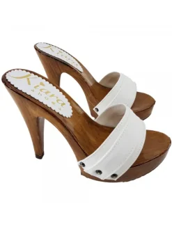 Kiara Shoes Zoccoli Artigianali... BIANCO