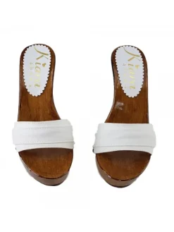 Kiara Shoes Zoccoli Artigianali... BIANCO