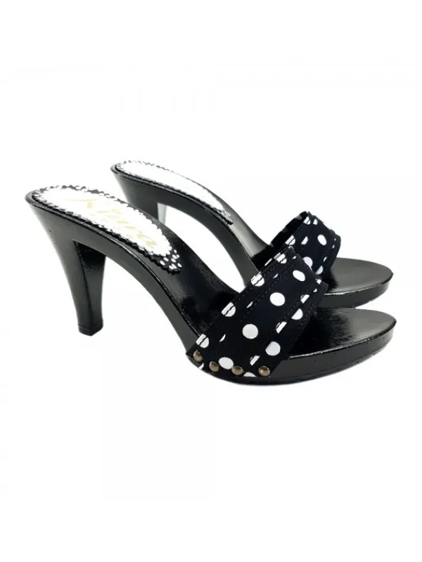 Kiara Shoes ZOCCOLI ARTIGIANALI NERI A... Nero Discount