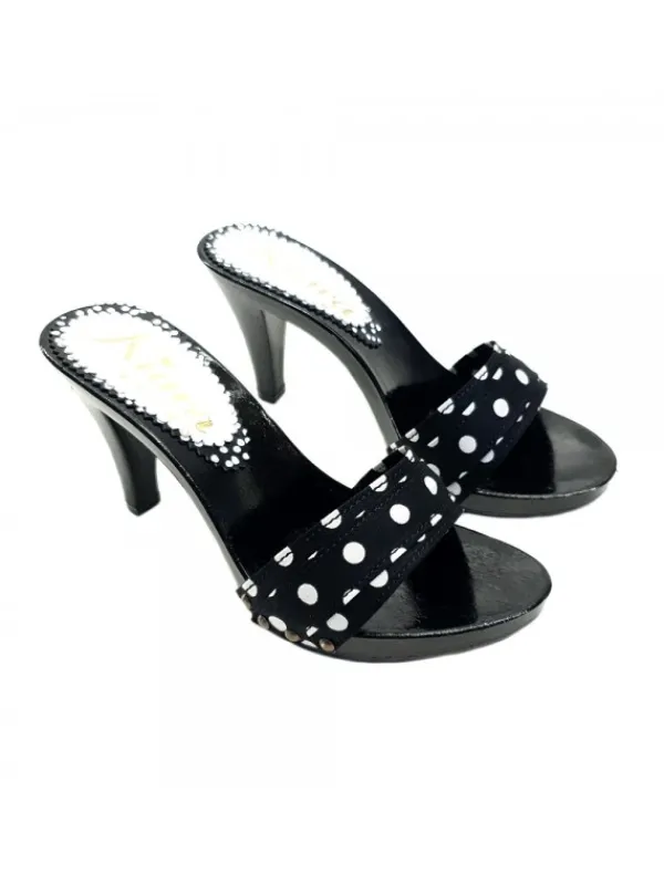 Kiara Shoes ZOCCOLI ARTIGIANALI NERI A... Nero Discount