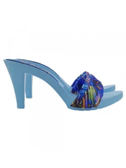 Kiara Shoes Zoccoli azzurri con tacco 9... Clearance
