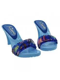 Kiara Shoes Zoccoli azzurri con tacco 9... Clearance