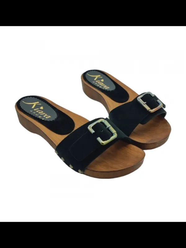 Kiara Shoes ZOCCOLI BASSI IN CAMOSCIO... Nero Hot