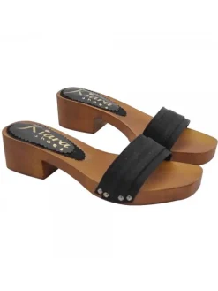 Kiara Shoes ZOCCOLI BASSI NERI CON... Nero Outlet