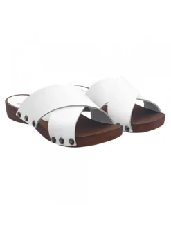 Kiara Shoes ZOCCOLI BIANCHI CON FASCE... BIANCO Outlet