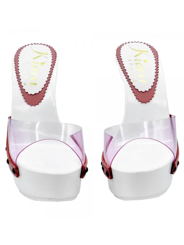 Kiara Shoes ZOCCOLI BIANCHI CON FASCIA... Rosa Outlet