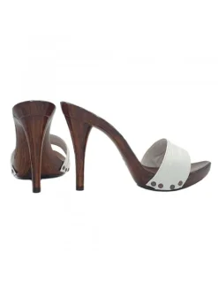 Kiara Shoes ZOCCOLI BIANCHI CON TACCO 12 BIANCO Online